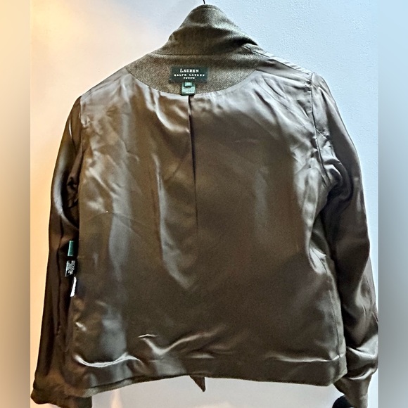 NWOT RALPH LAUREN Lamb’s Wool Bomber Jacket Cropped Double Breasted - Picture 10 of 13